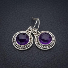 StarGems  Natural Amethyst Handmade 925 Sterling Silver Earrings 1.25" F5615