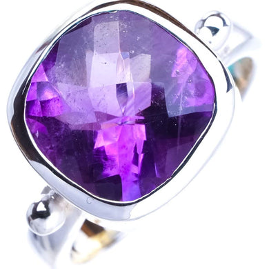 StarGems® Natural Amethyst Handmade 925 Sterling Silver Ring 7.75 E9289