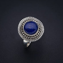 StarGems  Natural Lapis Lazuli Handmade 925 Sterling Silver Ring 8 F1825