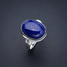 StarGems  Natural Lapis Lazuli Handmade 925 Sterling Silver Ring 7.75 F0020