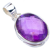 StarGems  Natural Amethyst Handmade 925 Sterling Silver Pendant 1" F5332