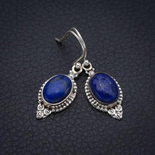 StarGems  Natural Lapis Lazuli Handmade 925 Sterling Silver Earrings 1.5" F5665