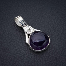 StarGems  Natural Amethyst Handmade 925 Sterling Silver Pendant 1.25" F5306