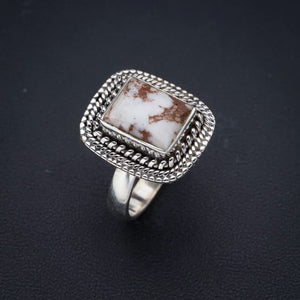 StarGems® Natural Jasper Handmade 925 Sterling Silver Ring 7.75 F0940