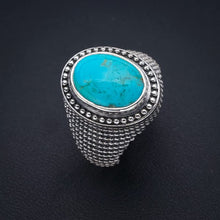 StarGems  Natural Turquoise Handmade 925 Sterling Silver Ring 8.75 F0406