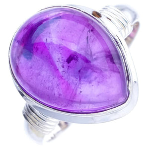 StarGems  Natural Amethyst Handmade 925 Sterling Silver Ring 9 E9279