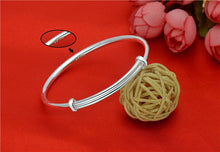 StarGems  Adjustable Simplism Handmade 999 Sterling Silver Bangle Bracelet For Women Cb0214