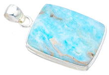 StarGems  Natural Larimar Handmade 925 Sterling Silver Pendant 1.5" F3546