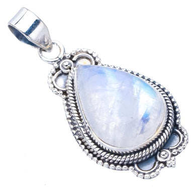 StarGems  Natural Moonstone Handmade 925 Sterling Silver Pendant 1.5