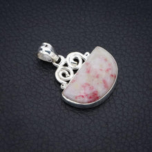 StarGems  Natural Rhodonite Handmade 925 Sterling Silver Pendant 1.25" F3788