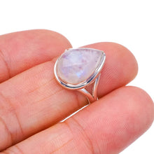 StarGems® Natural Moonstone Handmade 925 Sterling Silver Ring 6 F2584