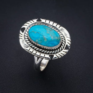 StarGems  Natural Turquoise Pigeon Handmade 925 Sterling Silver Ring 11 F2316