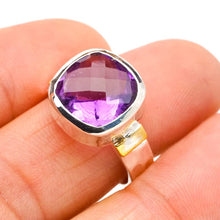 StarGems® Natural Amethyst Handmade 925 Sterling Silver Ring 8 E9175