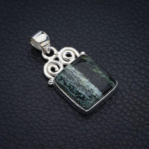 StarGems® Natural Seraphinite Handmade 925 Sterling Silver Pendant 1.25" F4307