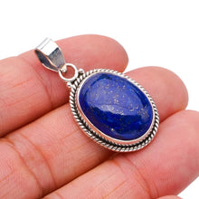 StarGems® Natural Lapis Lazuli Handmade 925 Sterling Silver Pendant 1.5" F5363