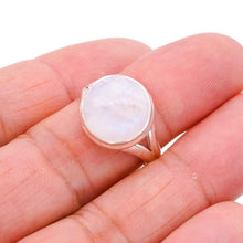 StarGems  Natural Moonstone Handmade 925 Sterling Silver Ring 8 F0623