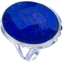 StarGems® Natural Lapis Lazuli Handmade 925 Sterling Silver Ring 8 F0016