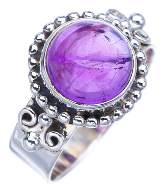 StarGems® Natural Amethyst Handmade 925 Sterling Silver Ring 9.5 F2849