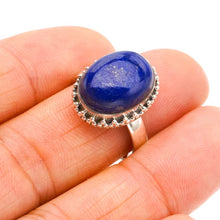 StarGems  Natural Lapis Lazuli Handmade 925 Sterling Silver Ring 8 F0049