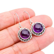 StarGems  Natural Amethyst Handmade 925 Sterling Silver Earrings 1.25" F5612