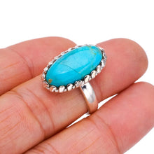 StarGems  Natural Turquoise Handmade 925 Sterling Silver Ring 7.25 F2320