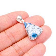 StarGems® Natural K2 Azurite Handmade 925 Sterling Silver Pendant 1.25" F3563