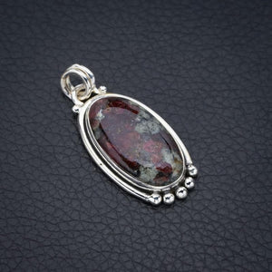 StarGems  Natural Eudialite Handmade 925 Sterling Silver Pendant 1.5" F4777