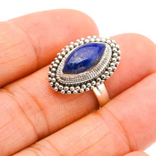 StarGems® Natural Lapis Lazuli Handmade 925 Sterling Silver Ring 7 F0040