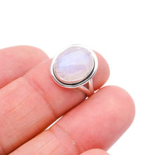 StarGems® Natural Moonstone Handmade 925 Sterling Silver Ring 4.25 F0769