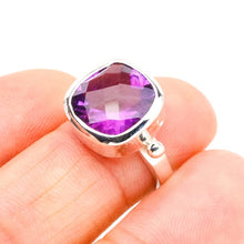 StarGems  Natural Amethyst Handmade 925 Sterling Silver Ring 5.75 E9222