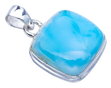 StarGems® Natural Larimar Handmade 925 Sterling Silver Pendant 1" F3497