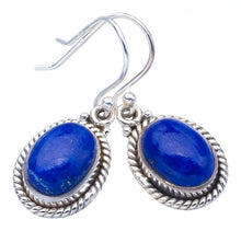 StarGems  Natural Lapis Lazuli Handmade 925 Sterling Silver Earrings 1.25" F5664