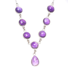 StarGems® Natural Amethyst Handmade Boho 925 Sterling Silver Y Necklace 18.5" T8554