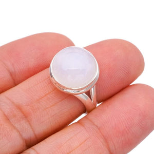 StarGems  Natural Moonstone Handmade 925 Sterling Silver Ring 6.25 F2750