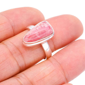 StarGems  Natural Rhodochrosite Handmade 925 Sterling Silver Ring 8 F1859