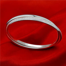 StarGems® Fixed Double-row Stack Handmade 999 Sterling Silver Bangle Bracelets For Women Cb0248