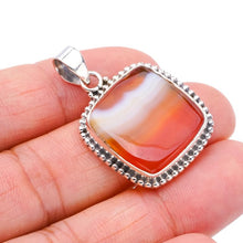 StarGems  Natural Botswana Agate Handmade 925 Sterling Silver Pendant 1.5" F4459