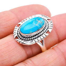 StarGems  Natural Turquoise Pigeon Wings Handmade 925 Sterling Silver Ring 9 F0309