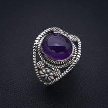 StarGems  Natural Amethyst Daisy Handmade 925 Sterling Silver Ring 7 F2824