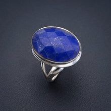 StarGems® Natural Lapis Lazuli Handmade 925 Sterling Silver Ring 6.5 F0032