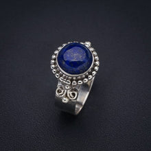 StarGems® Natural Lapis Lazuli Handmade 925 Sterling Silver Ring 8 F2021