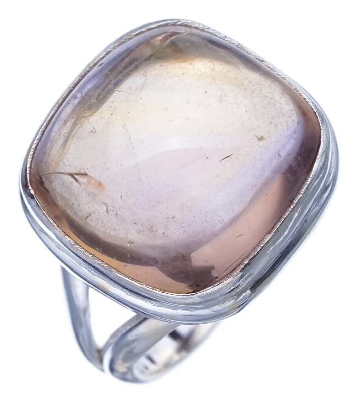 StarGems  Natural Quartz Handmade 925 Sterling Silver Ring 7 F1288