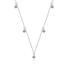 StarGems® Minimalist 0.5ct Moissanite 925 Silver Platinum Plated Necklace 40+5cm NX133