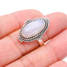 StarGems  Natural Moonstone Handmade 925 Sterling Silver Ring 7.75 F0798