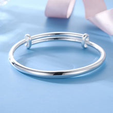 StarGems® Adjustable Polished Handmade 999 Sterling Silver Bangle Bracelet For Women Cb0147