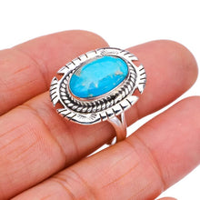 StarGems  Natural Turquoise Pigeon Handmade 925 Sterling Silver Ring 9.5 F2327