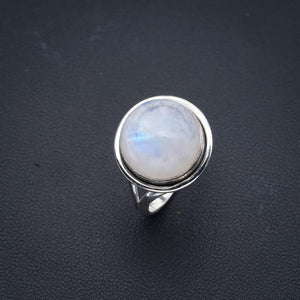 StarGems  Natural Moonstone Handmade 925 Sterling Silver Ring 6 F0770