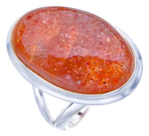 StarGems® Natural Calcite Handmade 925 Sterling Silver Ring 7 F0588