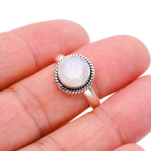 StarGems® Natural Moonstone Handmade 925 Sterling Silver Ring 8 F0613