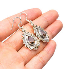 StarGems  Natural Smoky Quartz Handmade Boho 925 Sterling Silver Earrings 1 1/2" T4559